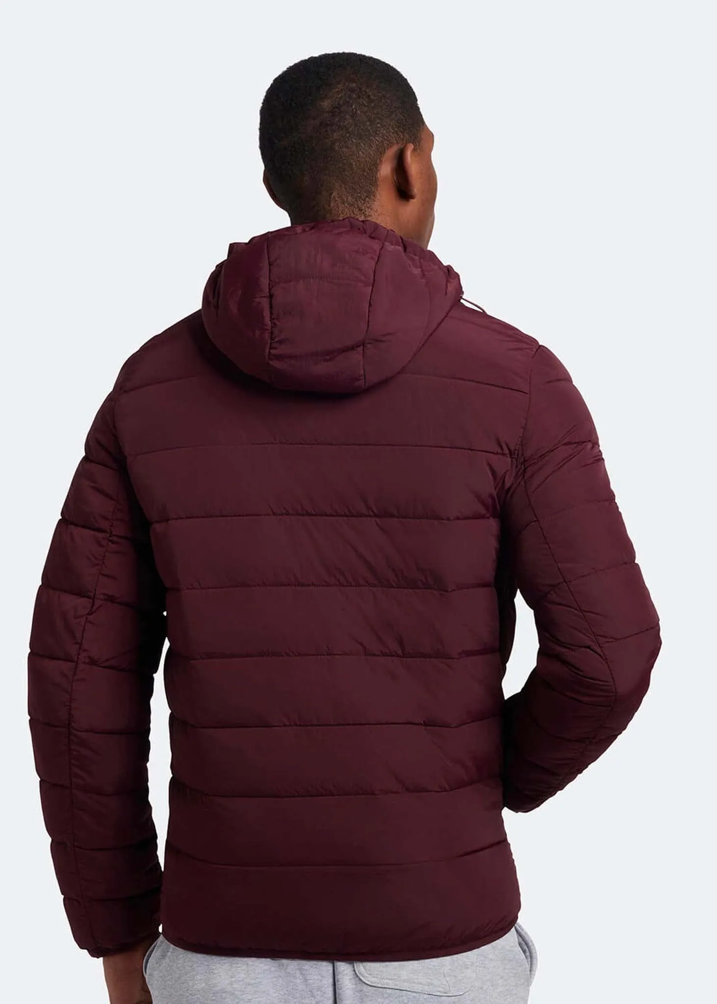 Lightweight puffer jacket - burgundy