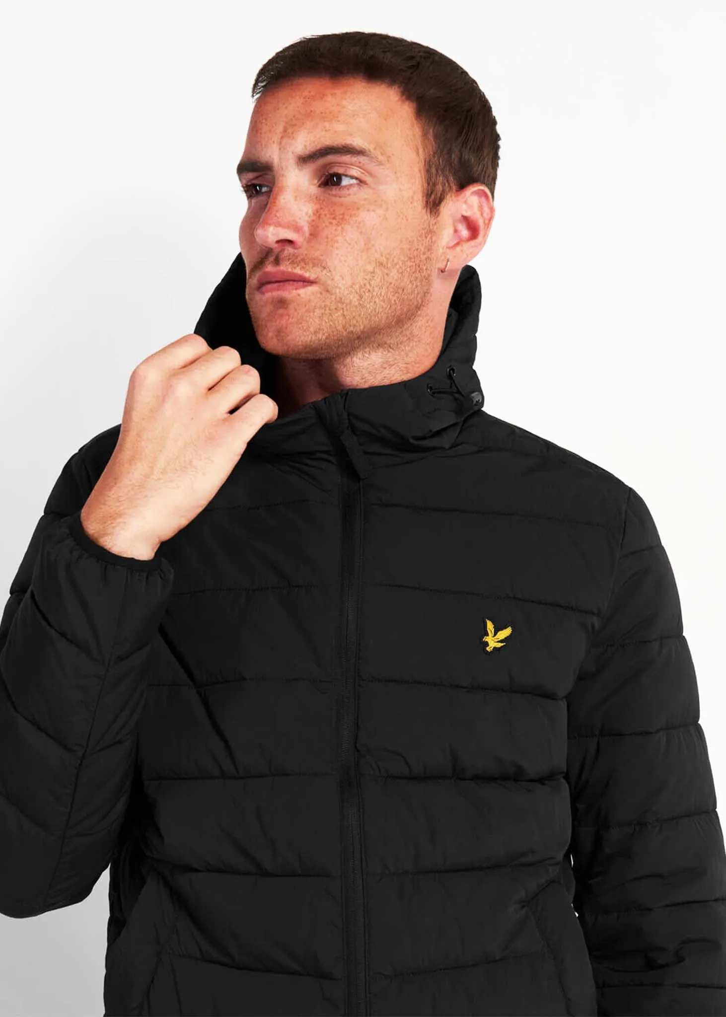 Lightweight puffer jacket - jet black