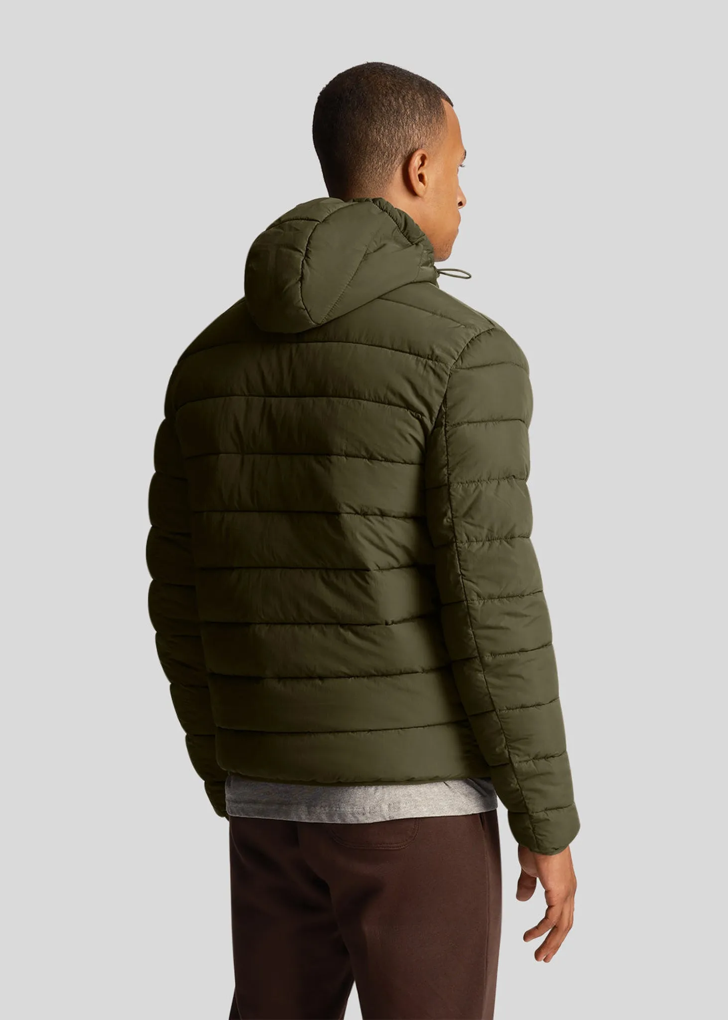 Lightweight puffer jacket - olive