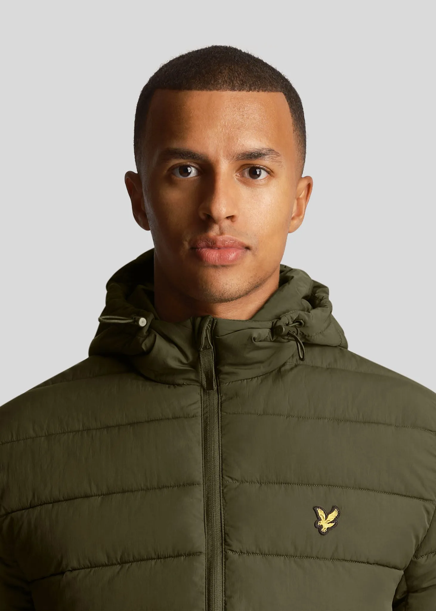 Lightweight puffer jacket - olive