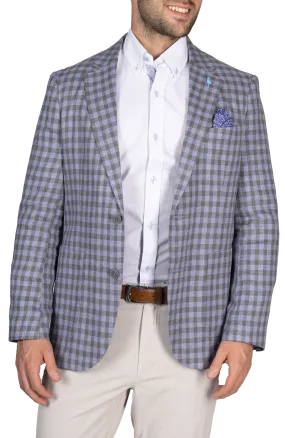 Lilac & Grey Textured Houndstooth Sport Coat