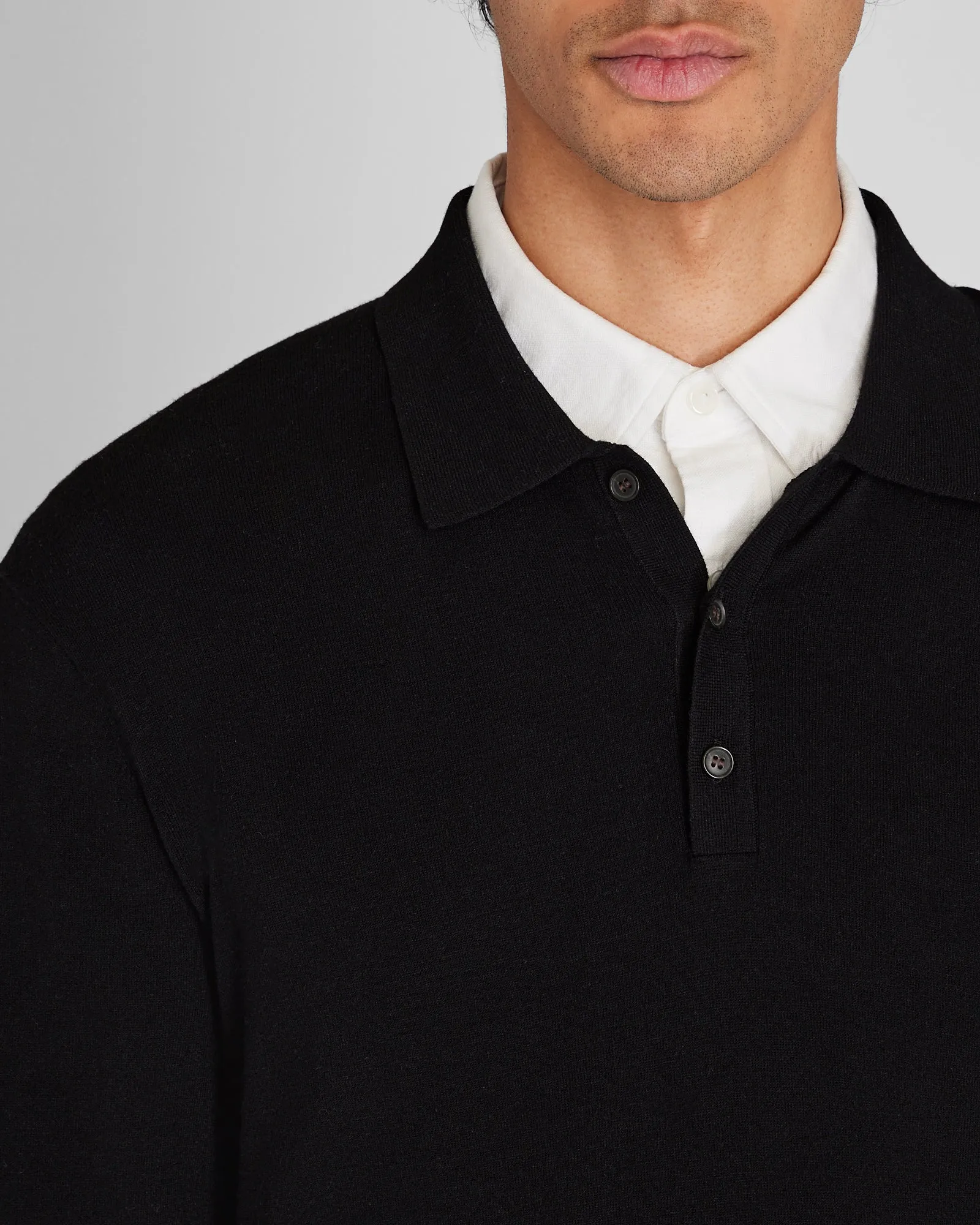 Long-Sleeve Tech Sweater Polo