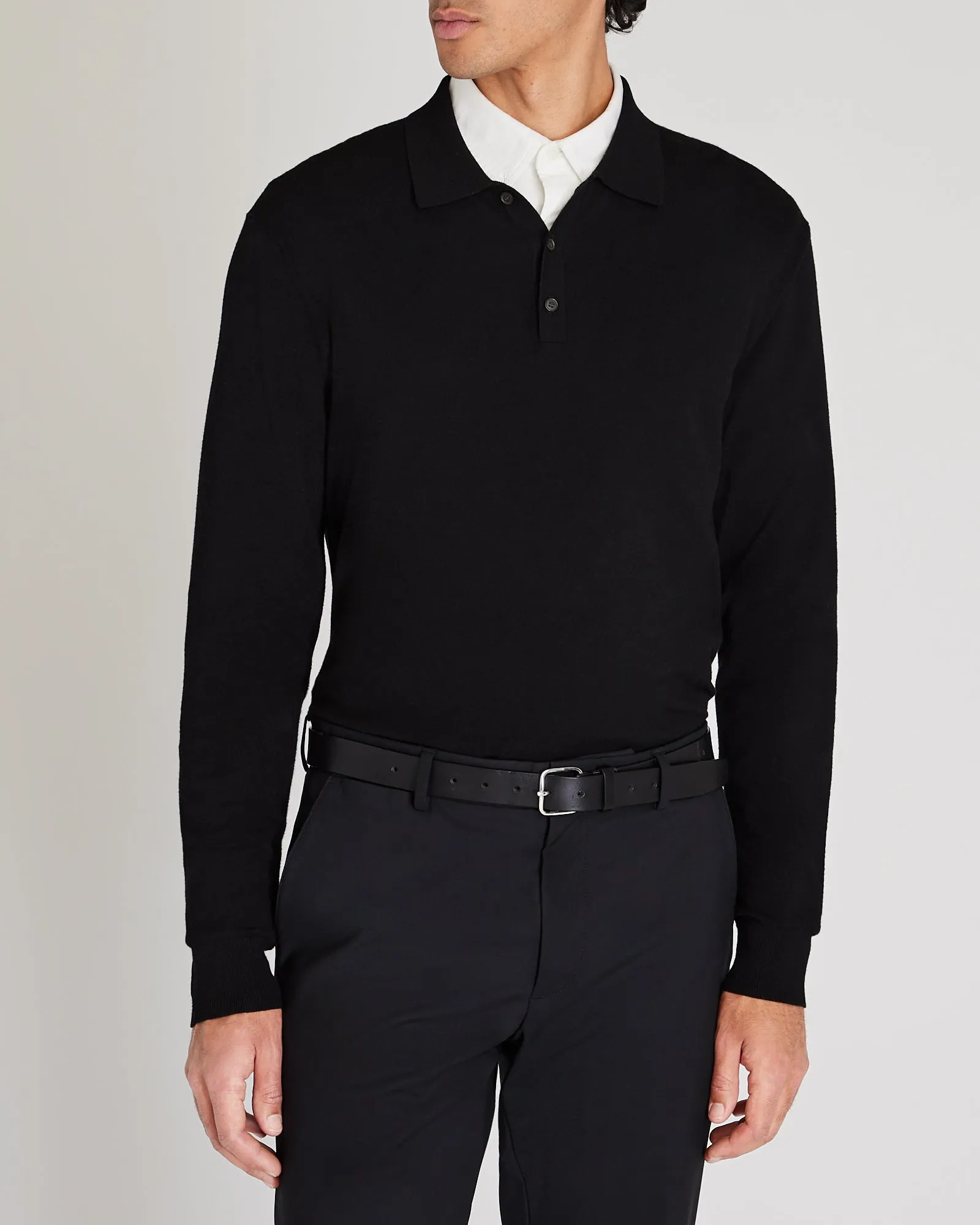 Long-Sleeve Tech Sweater Polo