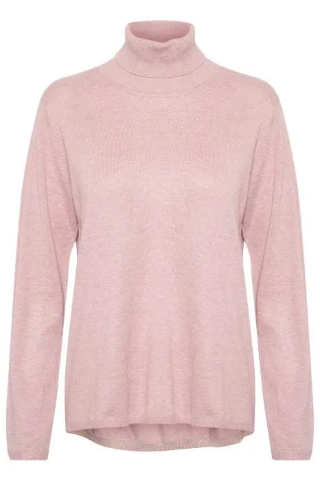 LOOSE ROLL NECK MAUVE SWEATER