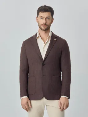 Luxeleisure Edition herringbone bi-stretch blazer