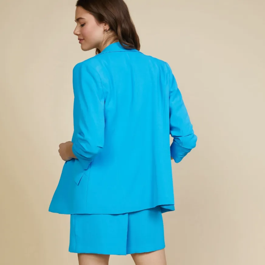 Main Attraction Pleated Blazer