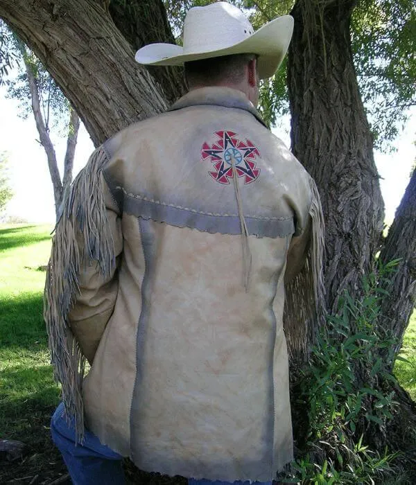 Maricopa Fringe Brown Leather Jacket Mens