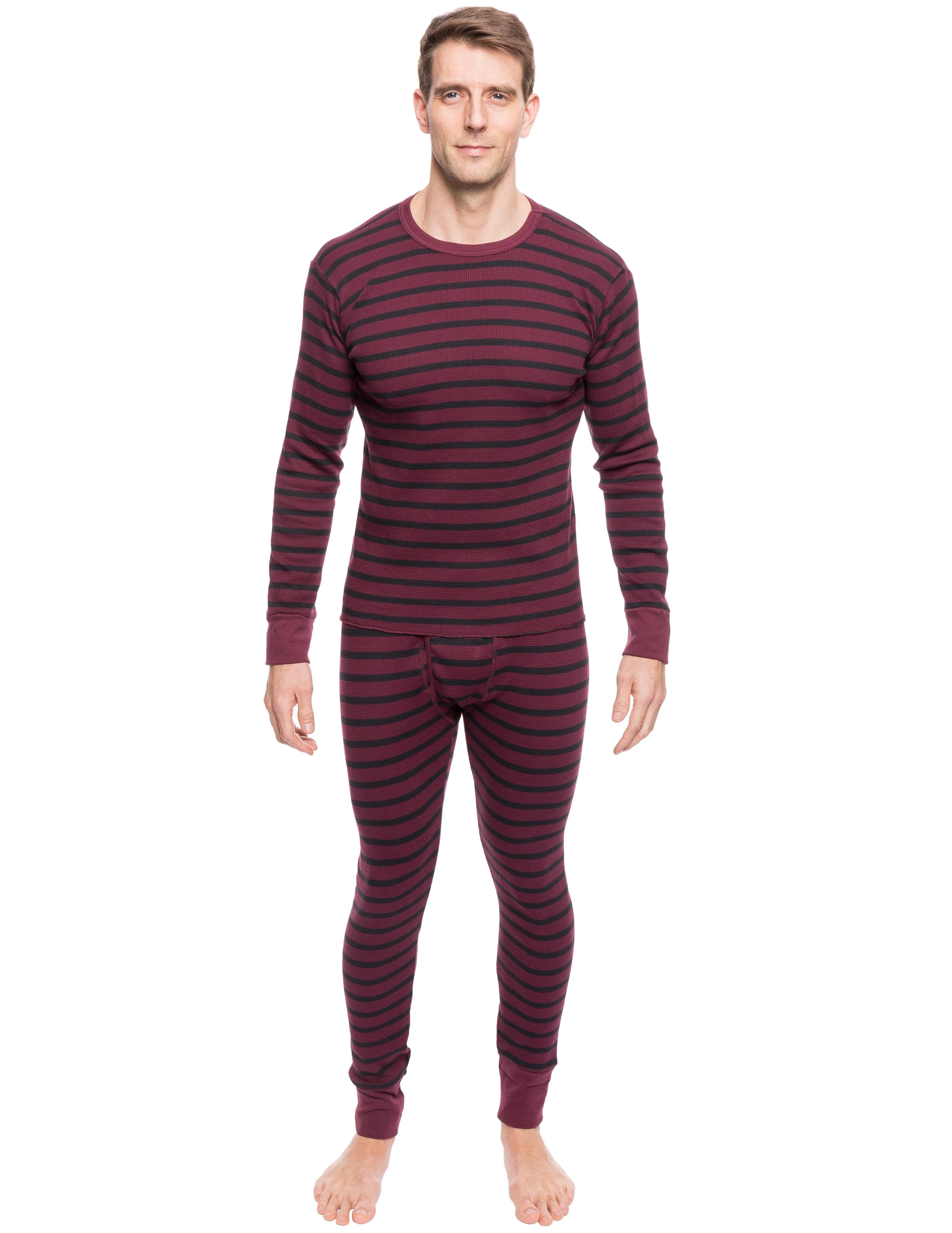 Men's Extreme Cold Waffle Knit Thermal Top and Bottom Set