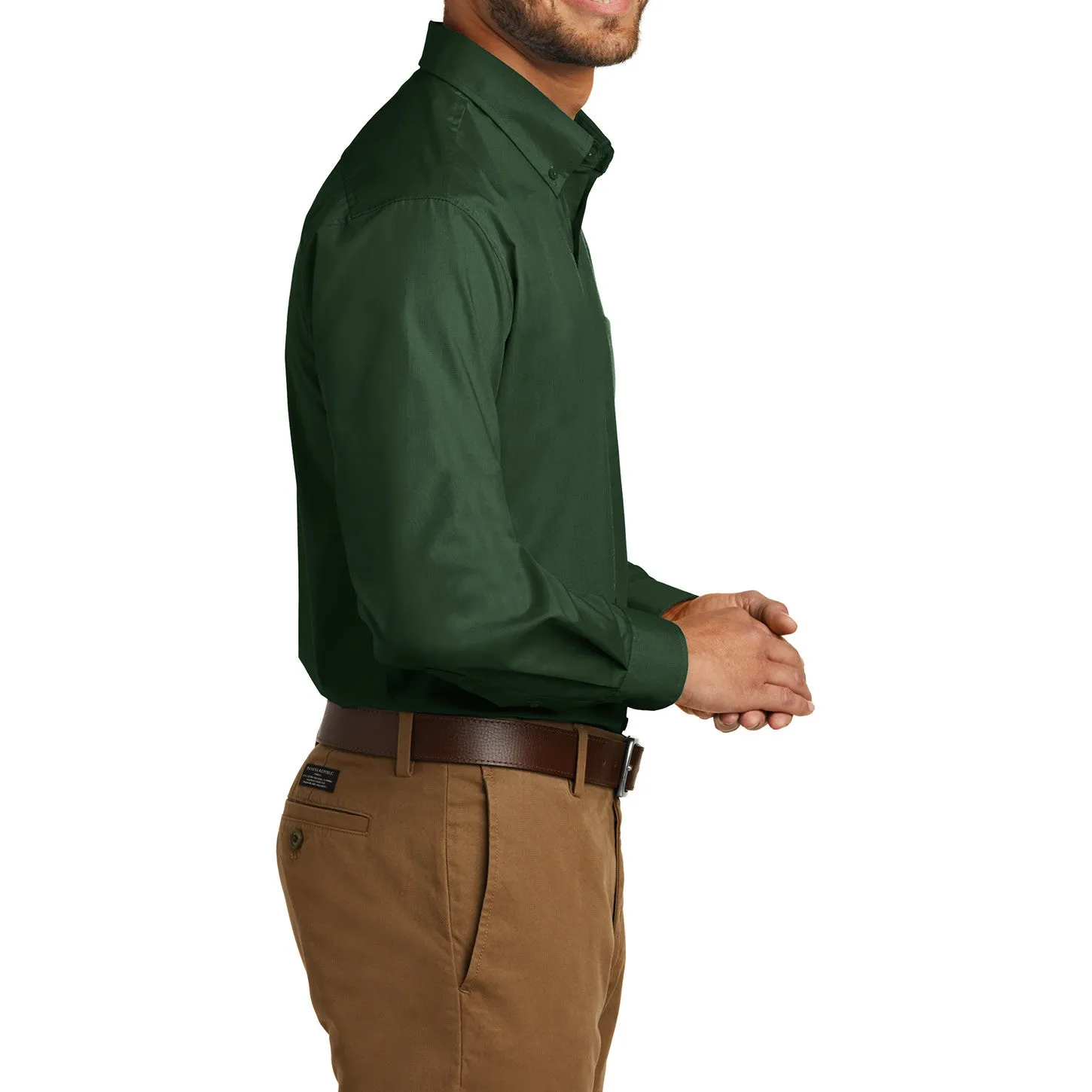 Men's Long Sleeve Carefree Poplin Shirt