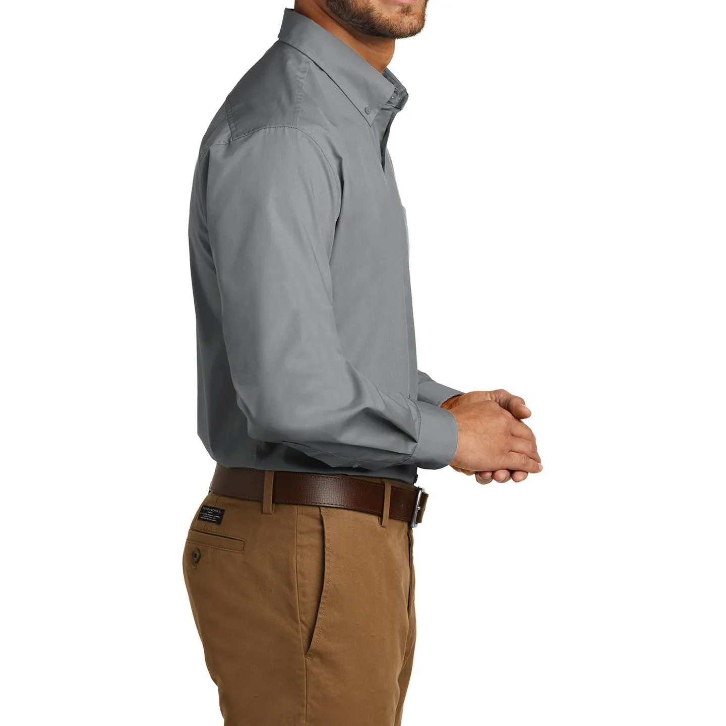 Men's Long Sleeve Carefree Poplin Shirt