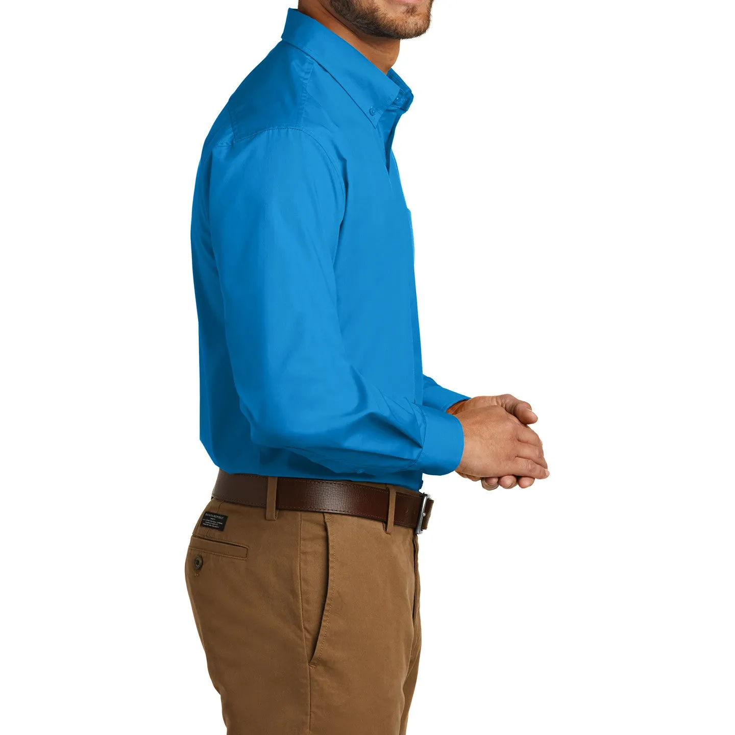 Men's Long Sleeve Carefree Poplin Shirt