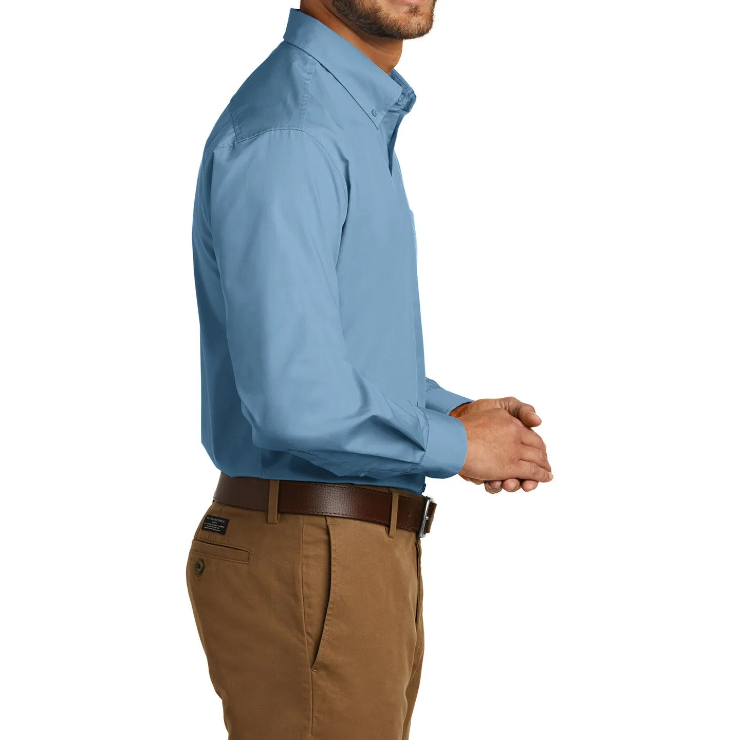 Men's Long Sleeve Carefree Poplin Shirt