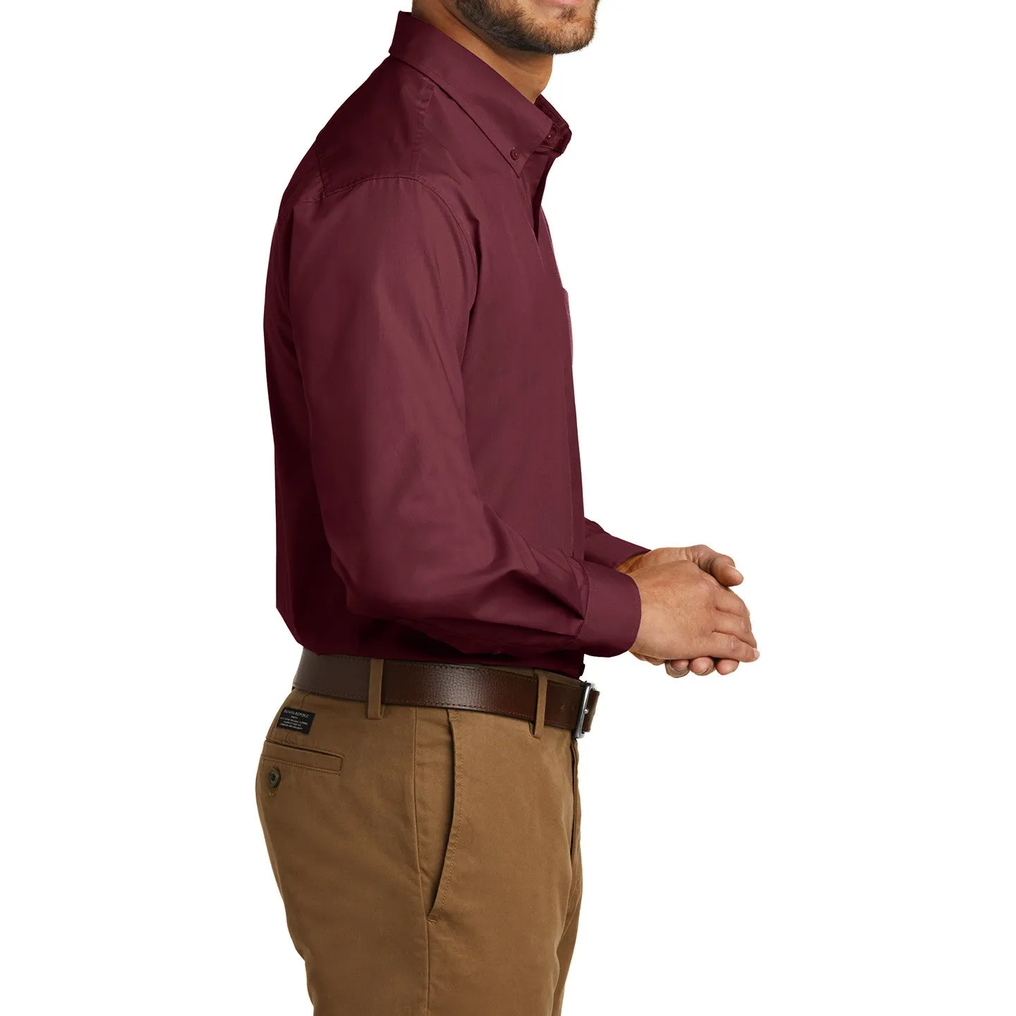 Men's Long Sleeve Carefree Poplin Shirt