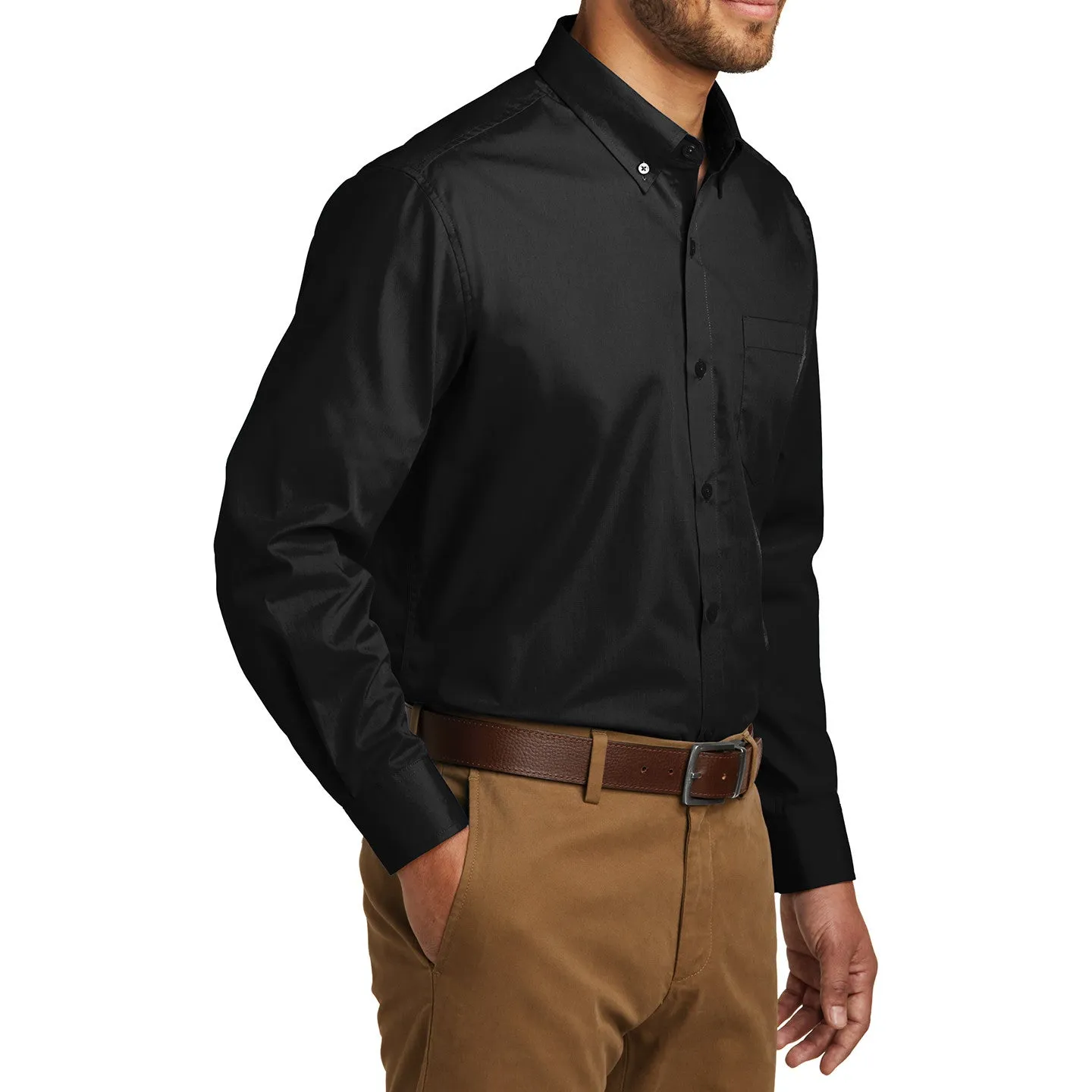 Men's Long Sleeve Carefree Poplin Shirt