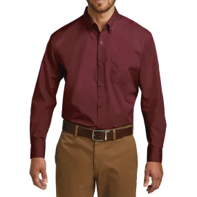 Men's Long Sleeve Carefree Poplin Shirt