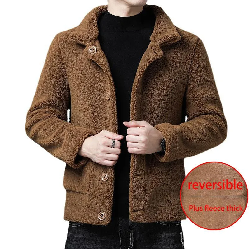 Men's Reversible Grain Fleece Padded Jacket 09190653YM