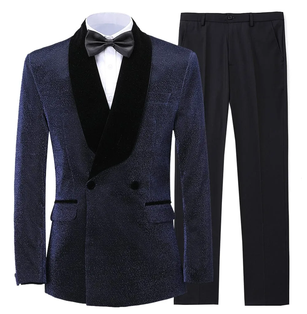 Men's Suit 2 Piece Slim Fit  Formal Wedding Floral Suit Blazer & Pants