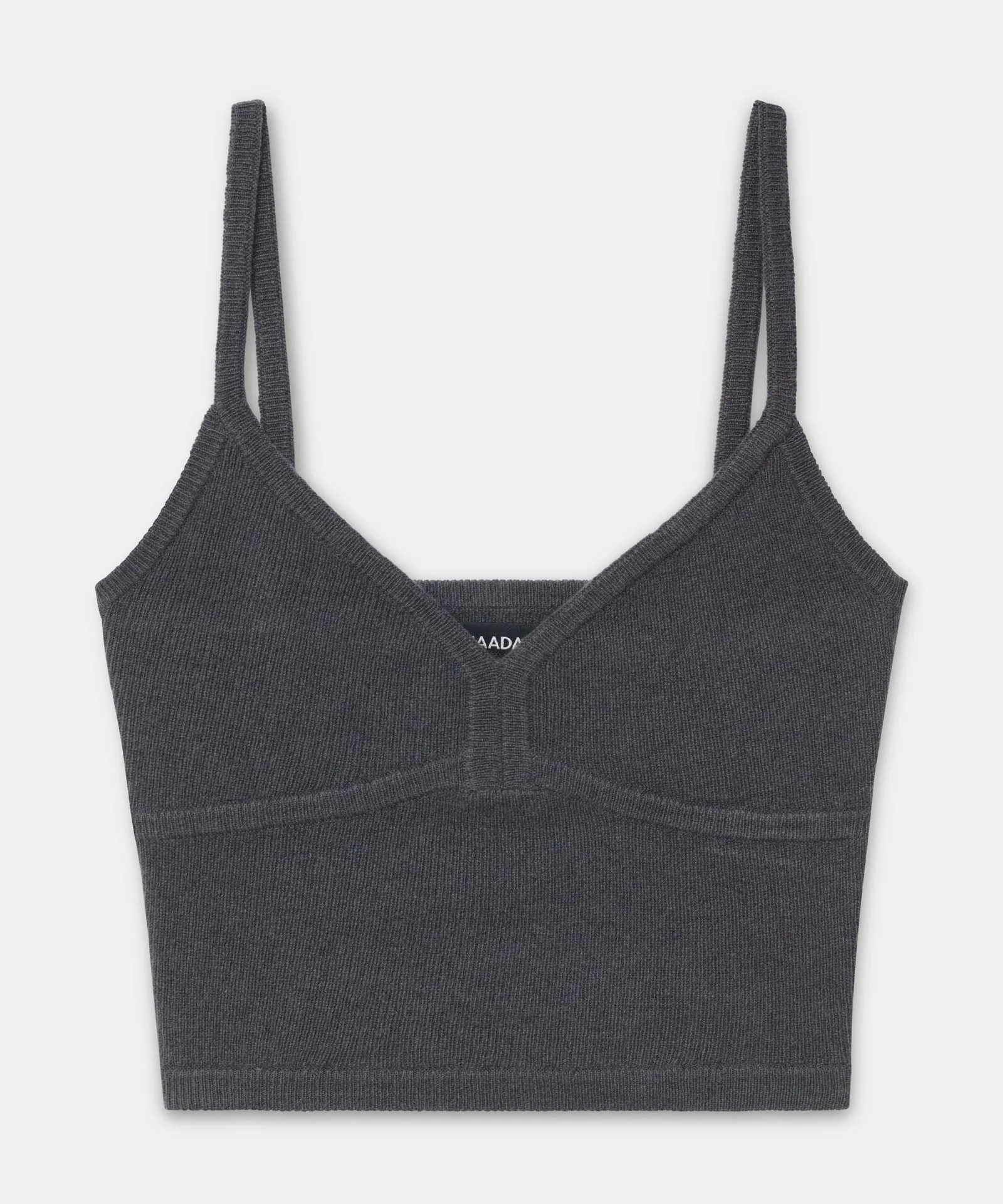 Merino Cashmere Baby Rib Cropped Cami