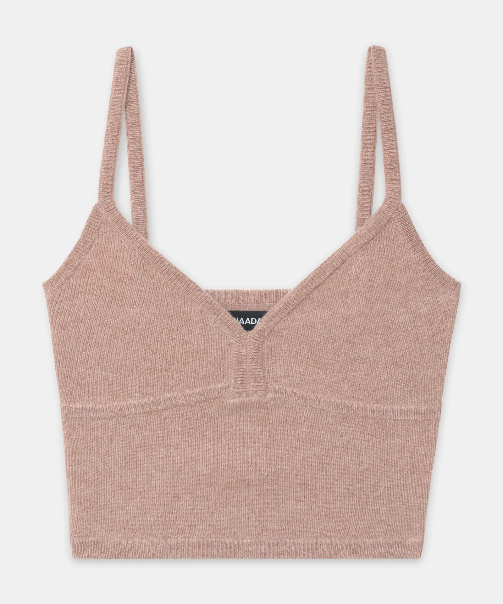 Merino Cashmere Baby Rib Cropped Cami