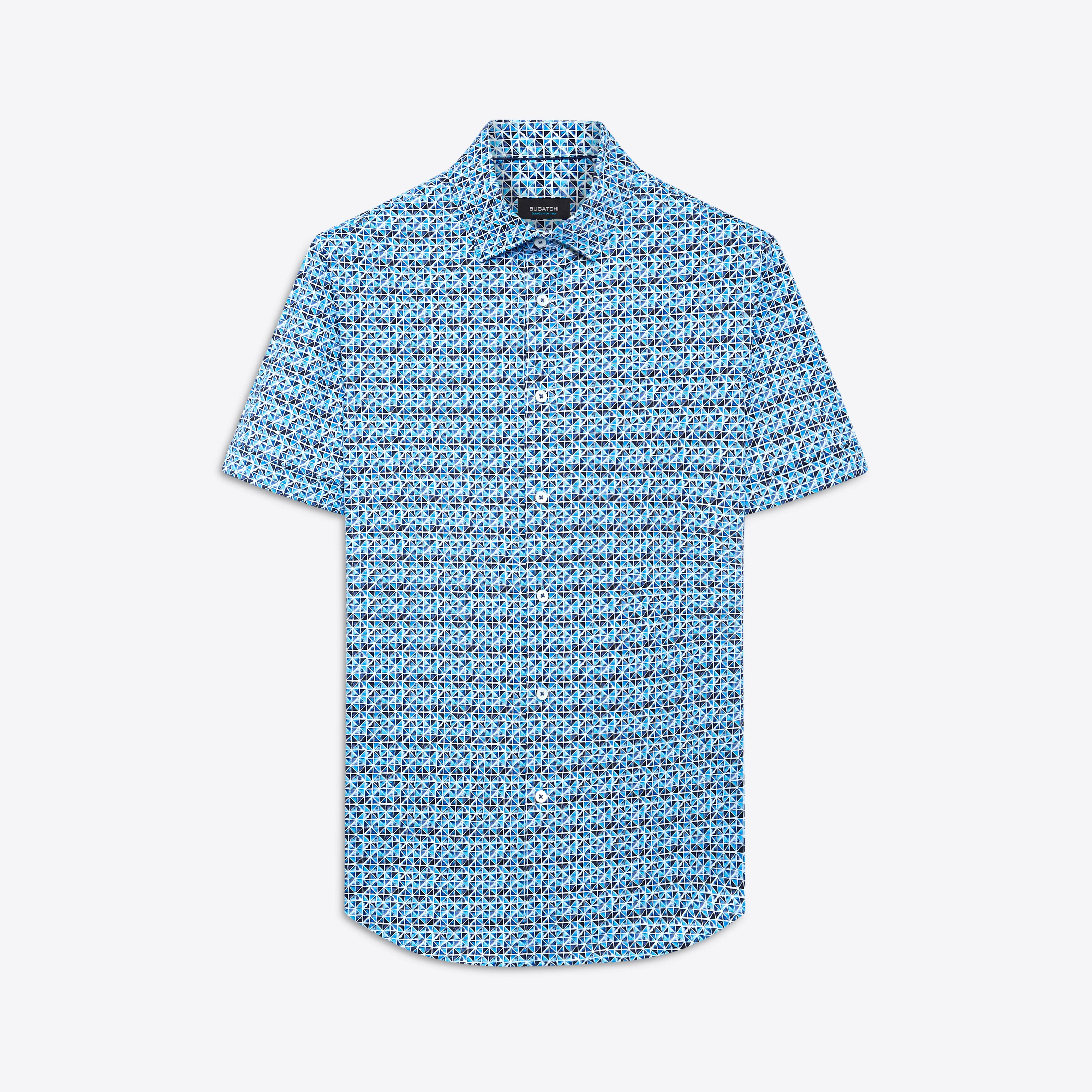 MILES Diamond Print OoohCotton Short Sleeve Shirt