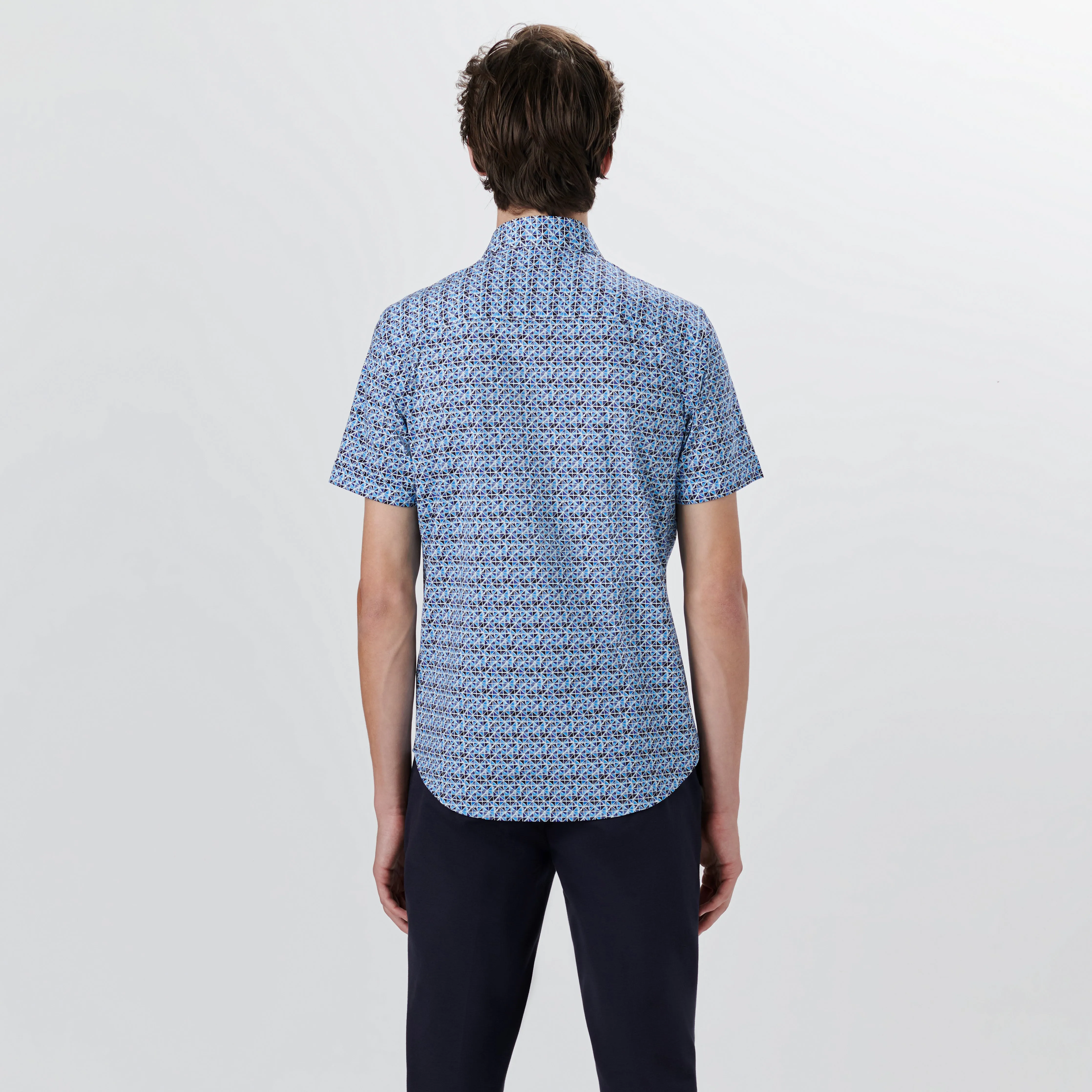 MILES Diamond Print OoohCotton Short Sleeve Shirt