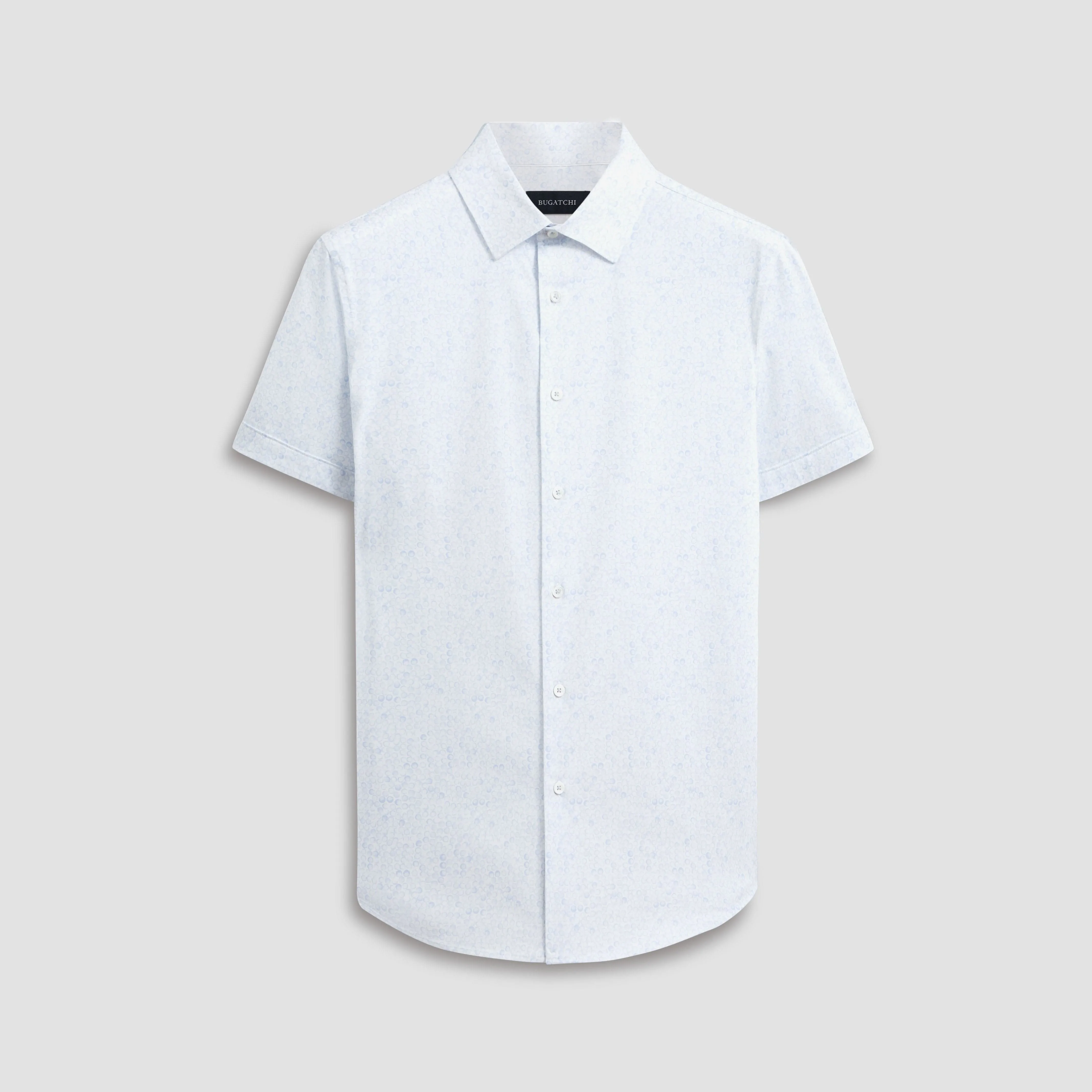 Miles Paisley OoohCotton Short Sleeve Shirt- Sky