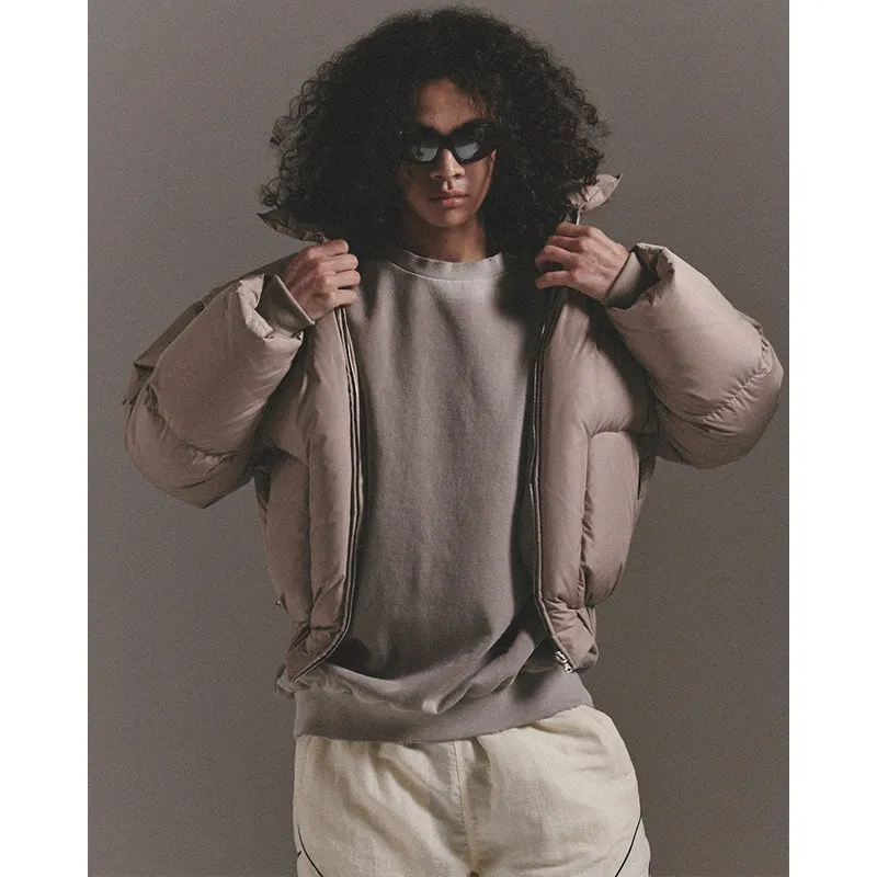 MODIFIED CROSS PUFFER JACKET / GRAY