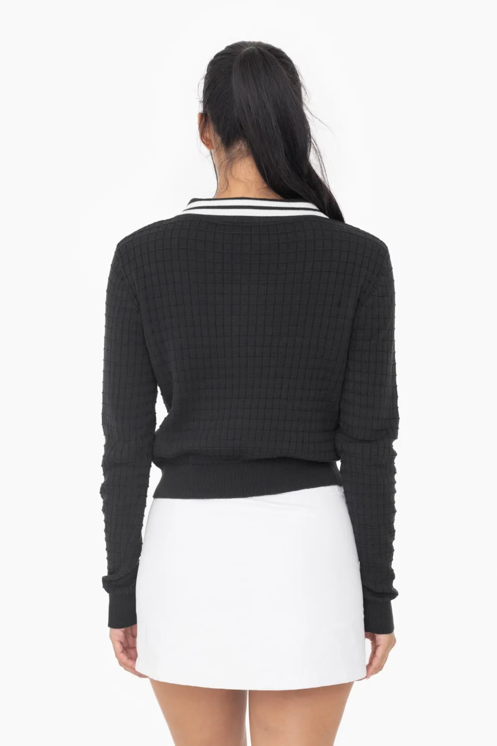 Mono B Jacquard Knit Sweater