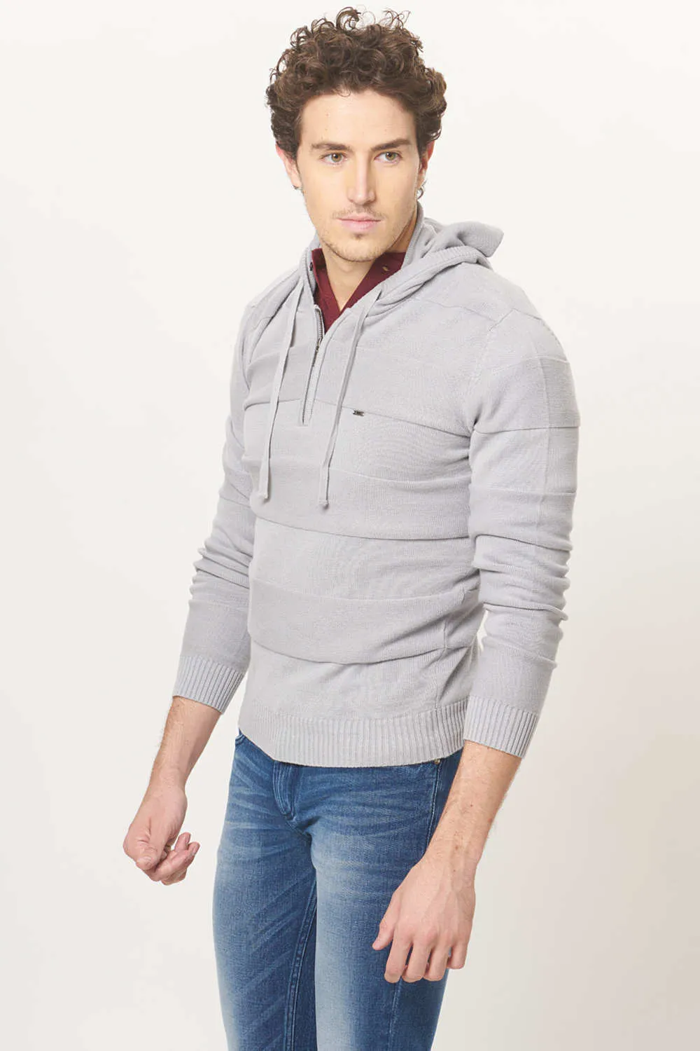 Muscle Fit Hooded Sweater