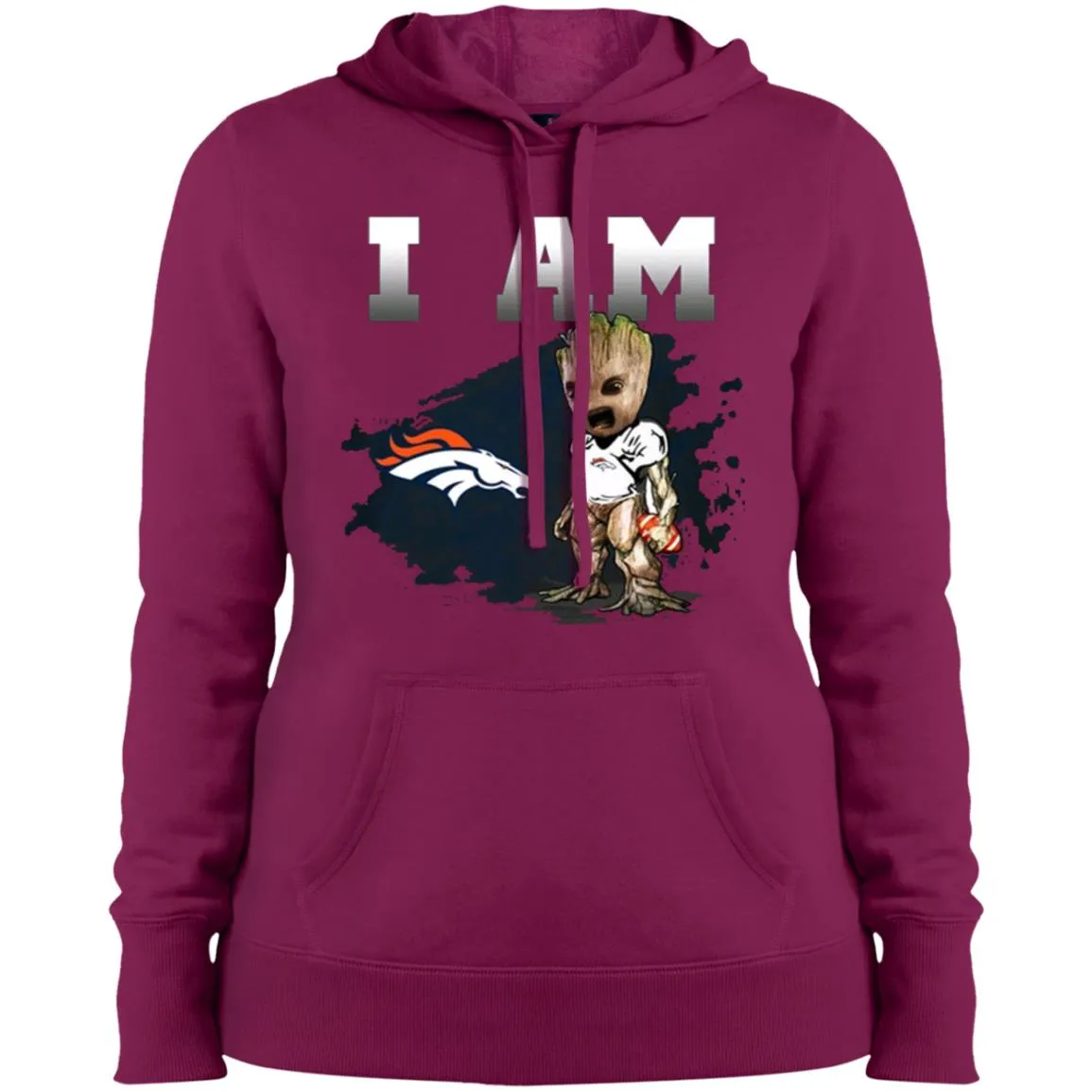 Nfl Denver Broncos I Am Groot T-shirt Women Hooded Sweatshirt