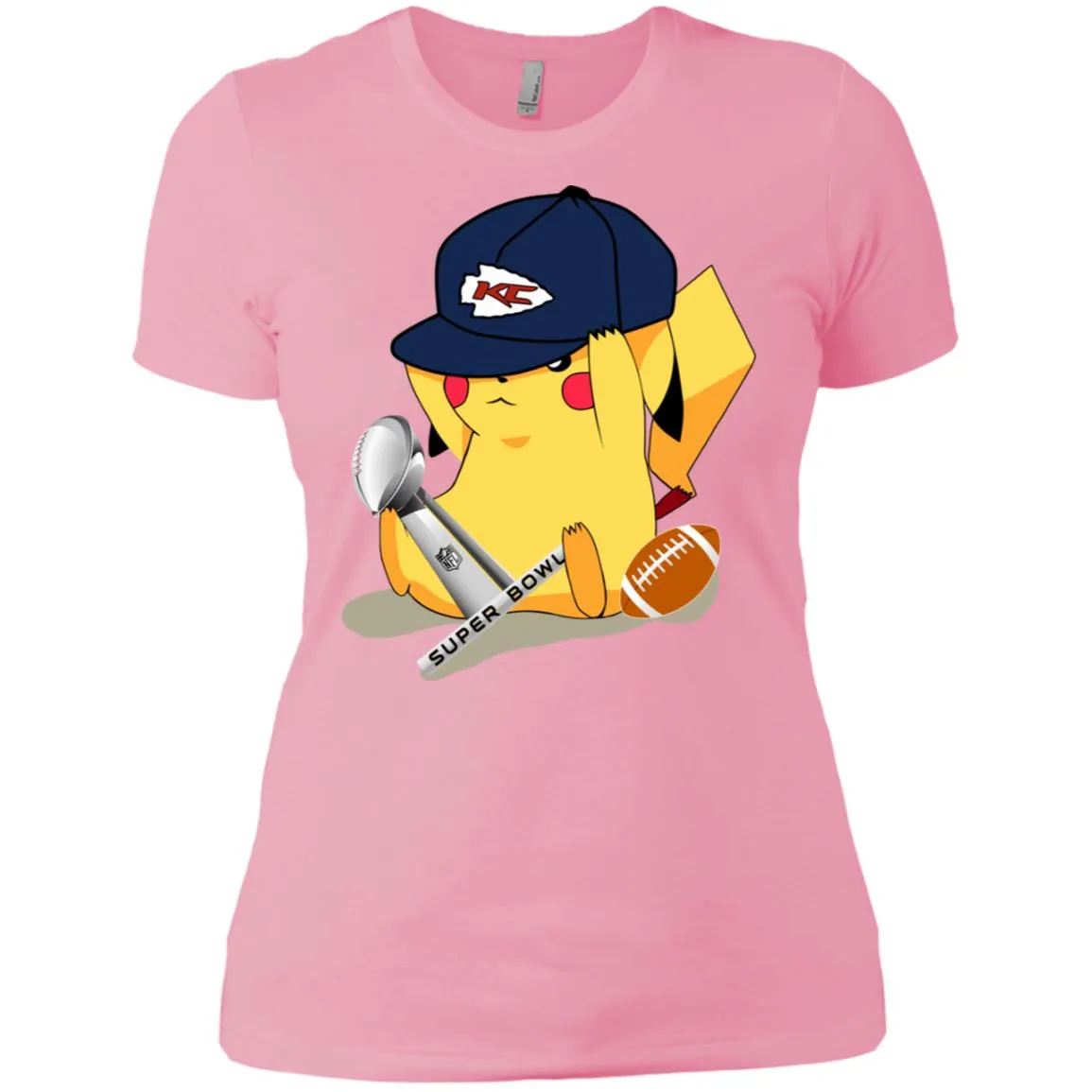 Nfl – Kansas City Chiefs Pikachu Super Bowl 2019 Football Women Cotton T-Shirt