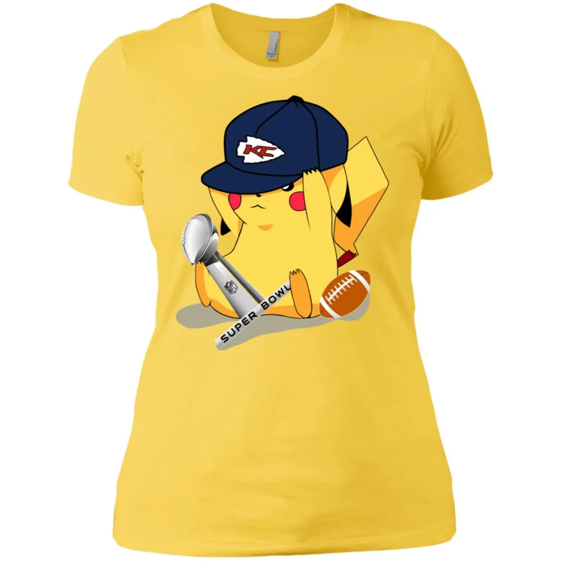 Nfl – Kansas City Chiefs Pikachu Super Bowl 2019 Football Women Cotton T-Shirt