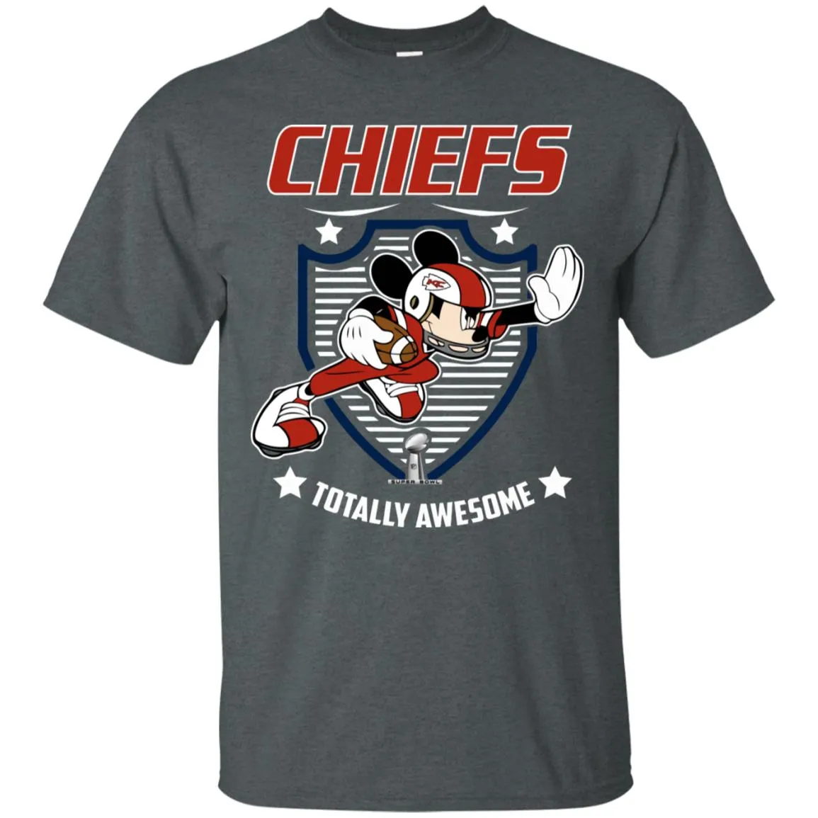 Nfl – Kansas City Chiefs Totally Awesome Mickey Mouse Super Bowl 2019 Football Men Cotton T-Shirt