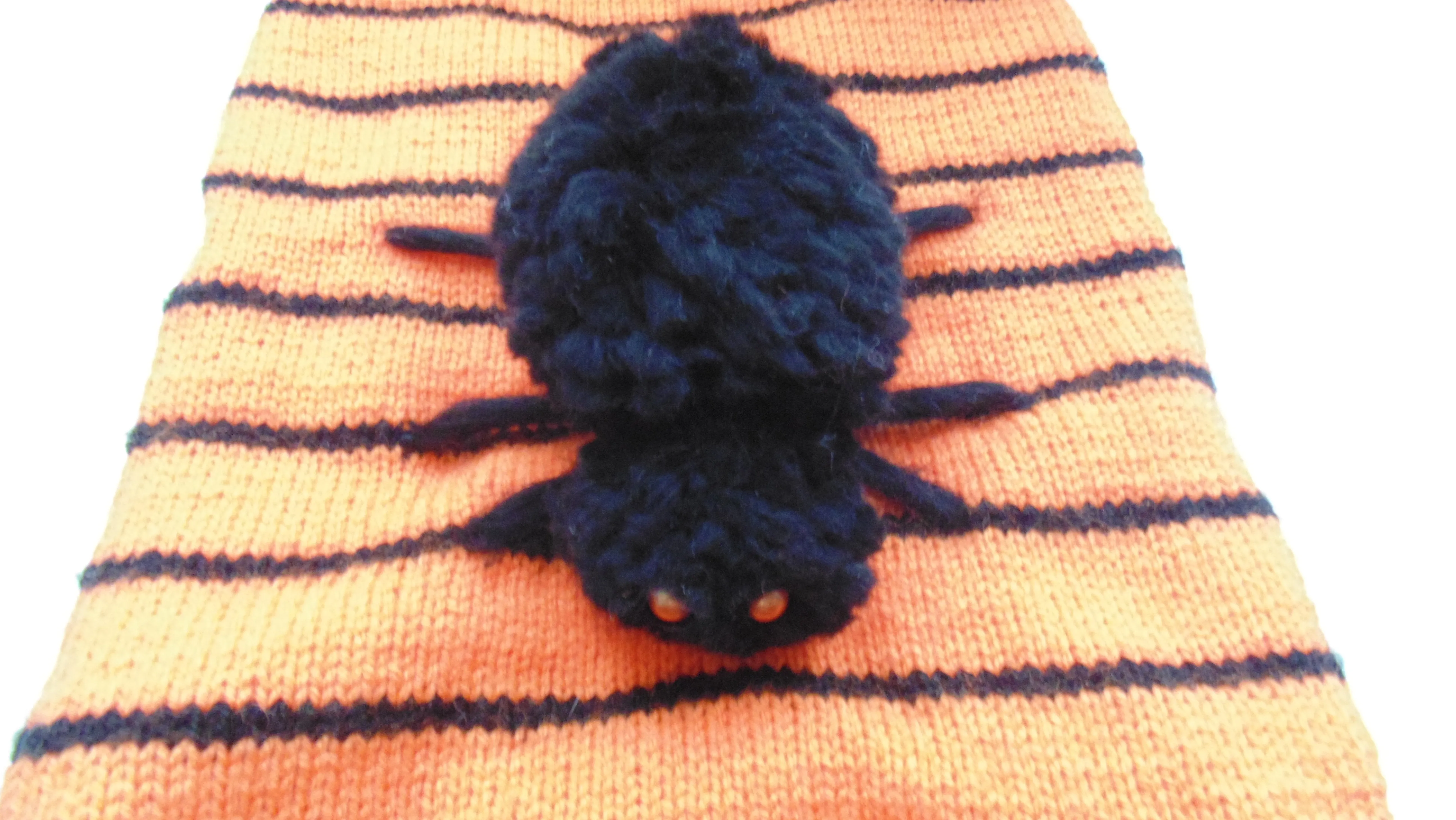 Orange Halloween Spider Sweater for Dachshund Dog