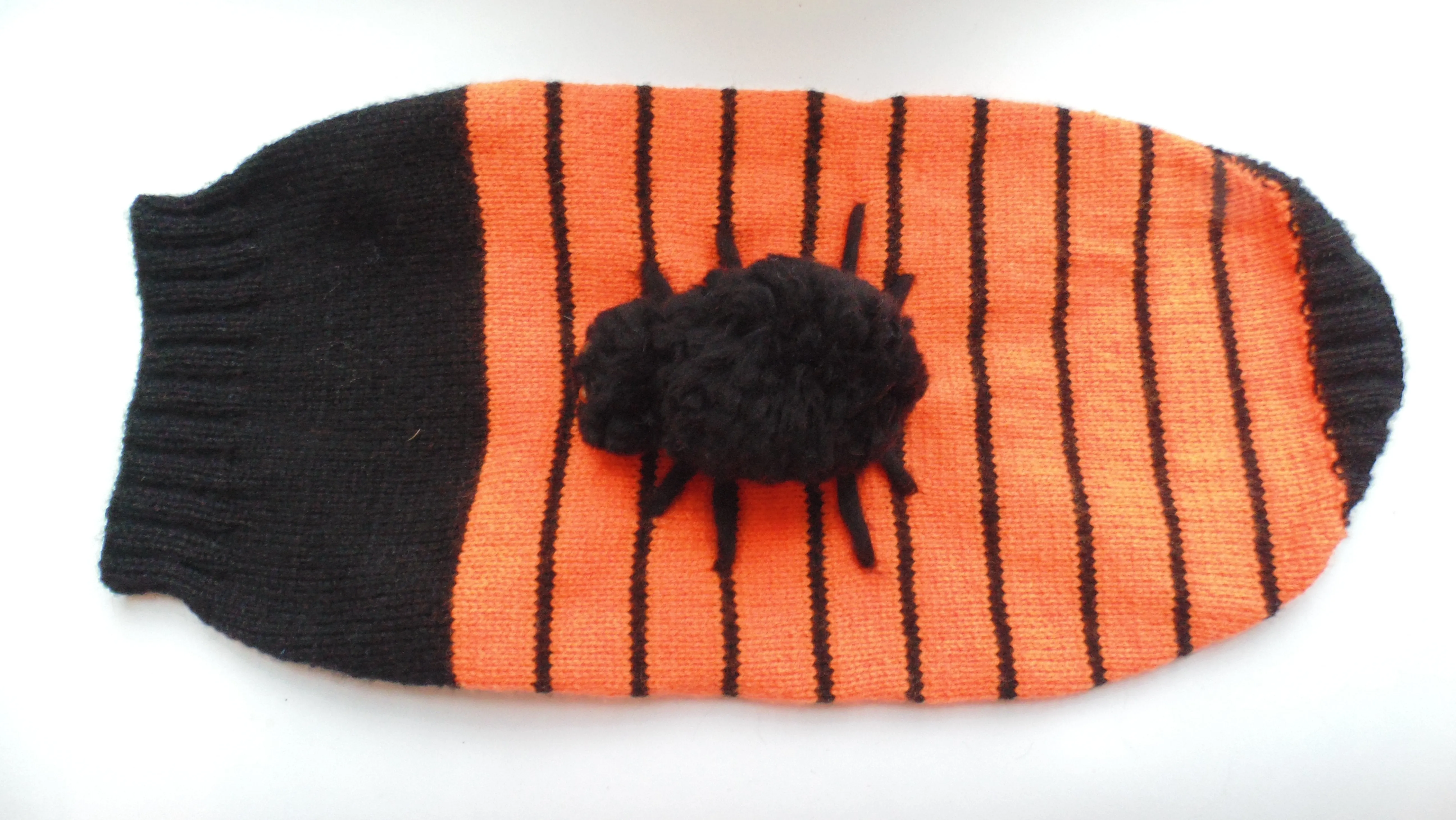 Orange Halloween Spider Sweater for Dachshund Dog