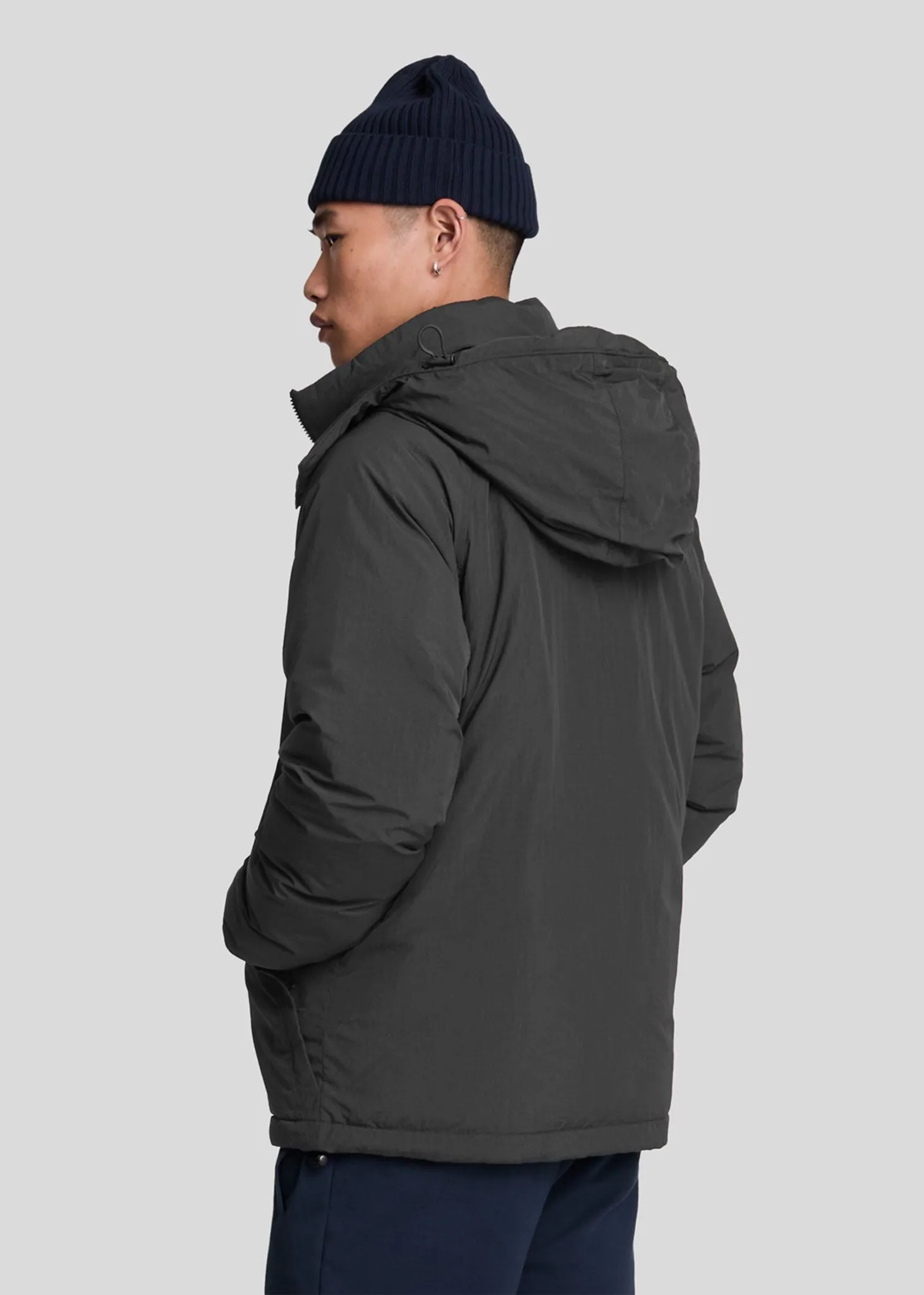 Padded puffer jacket - jet black