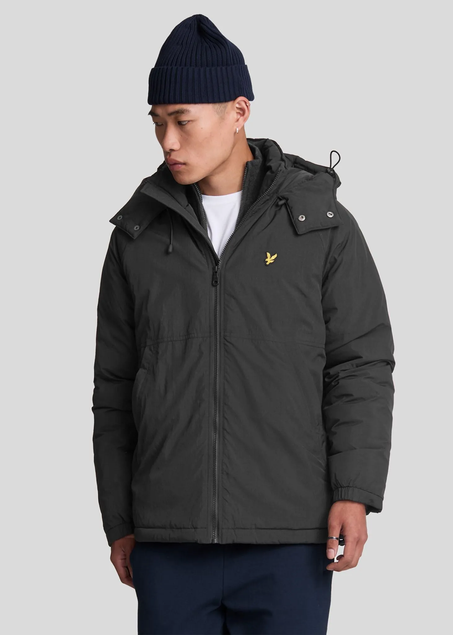 Padded puffer jacket - jet black