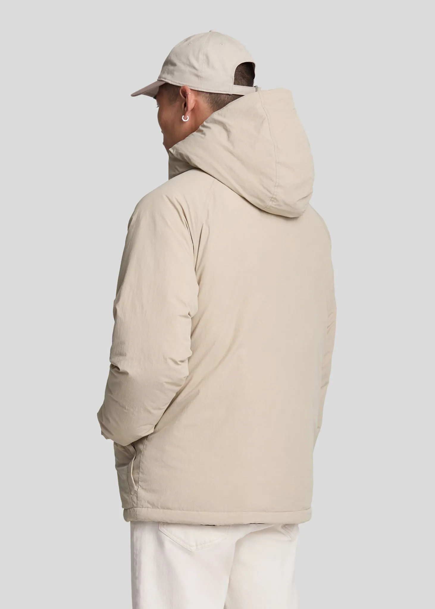 Padded puffer jacket - stone