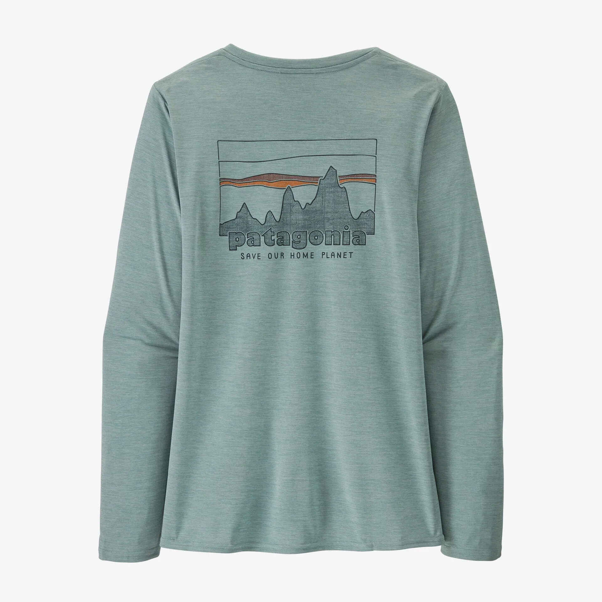 Patagonia Capilene Cool Daily Graphic L/S Shirt | '73 Skyline: Thermal Blue X-Dye | Womens