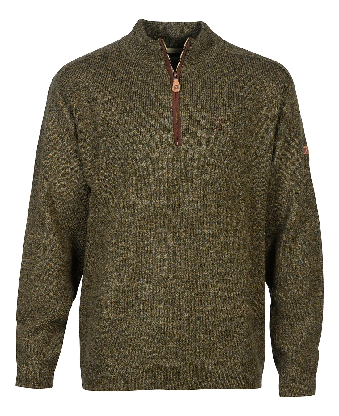 Percussion Embroidered High Neck Hunting Sweater