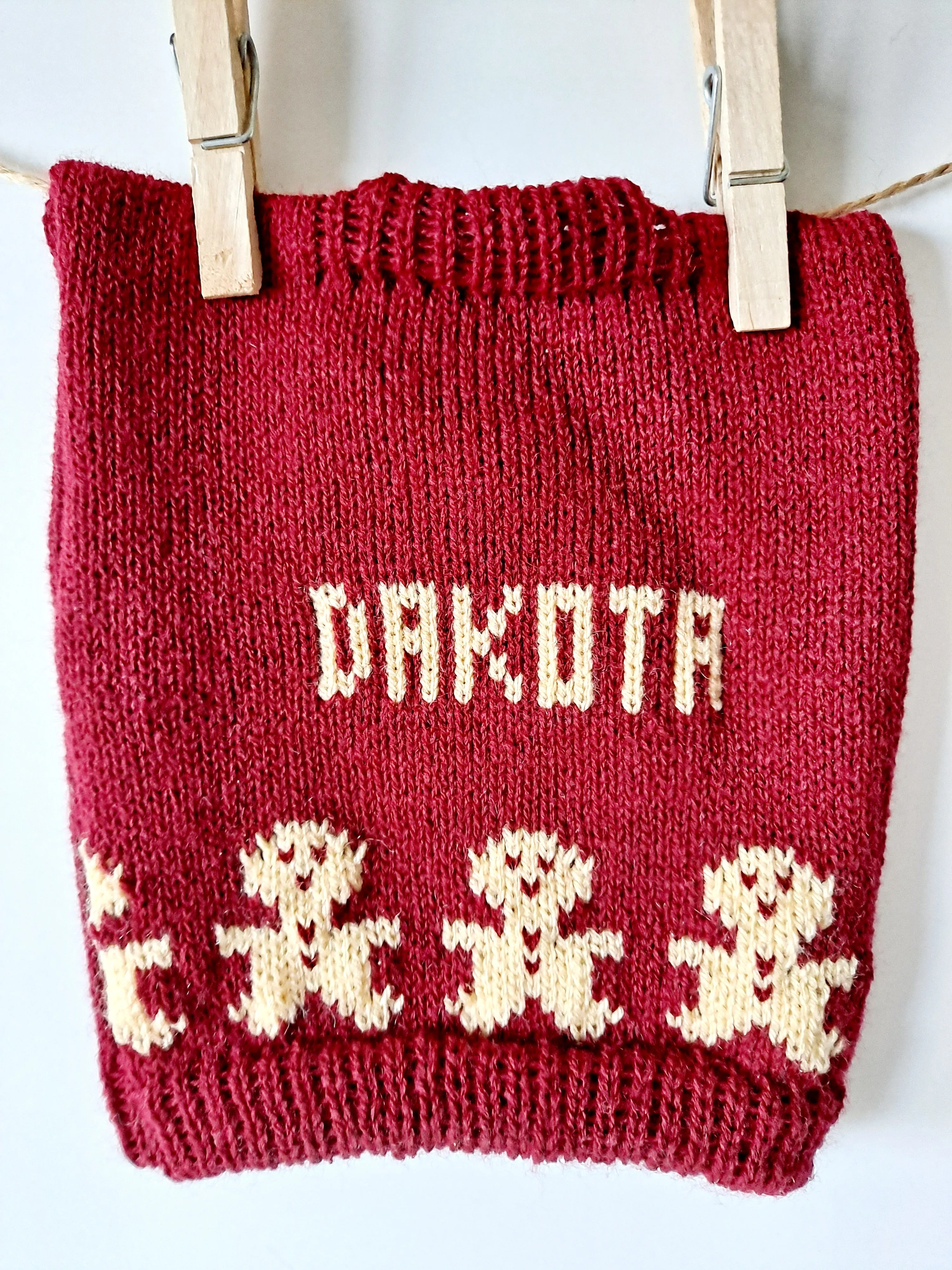 Personalized Dog Knit with Holiday Trim in your choice of color, Ugly Christmas Dog Sweater