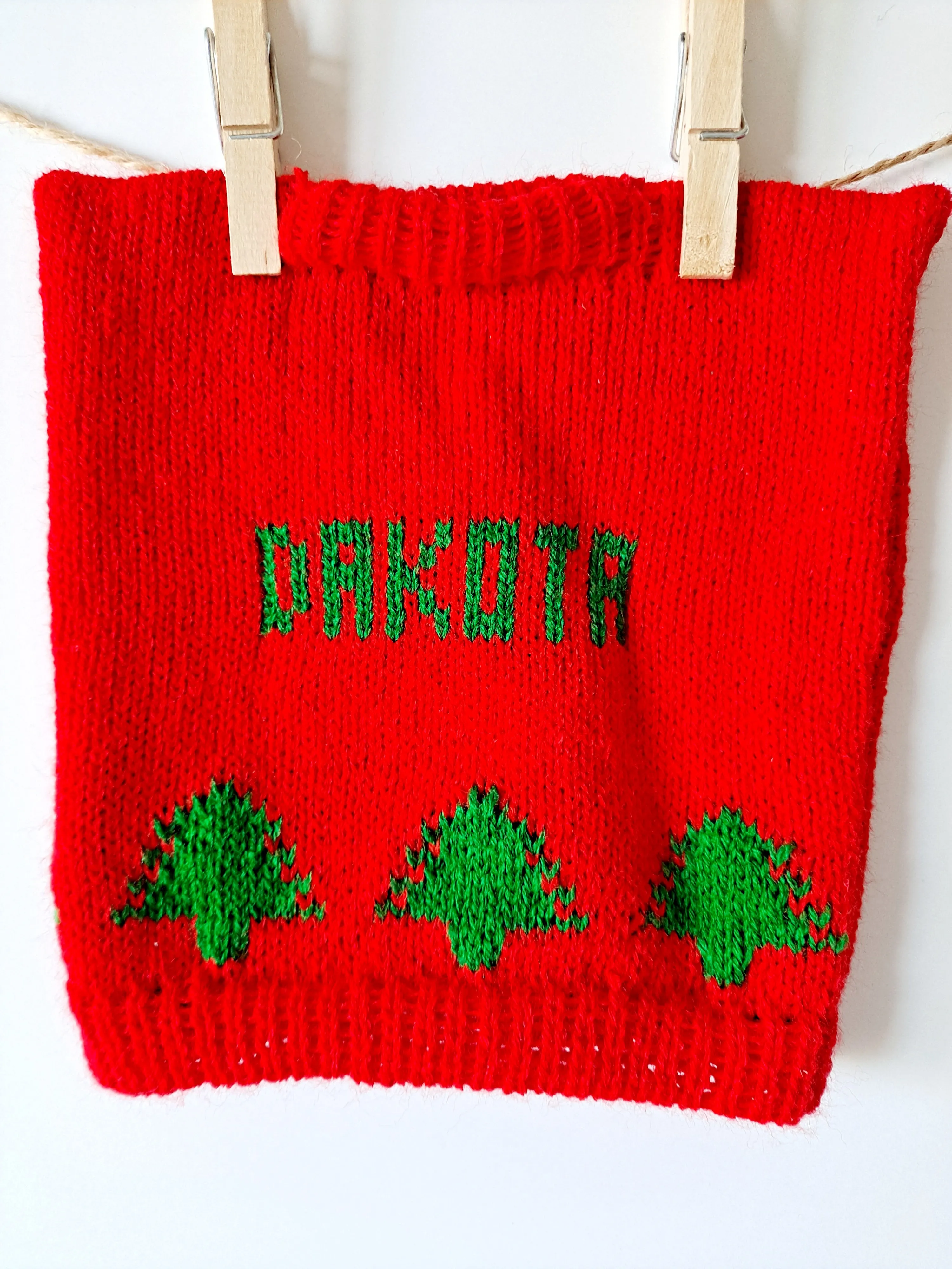 Personalized Dog Knit with Holiday Trim in your choice of color, Ugly Christmas Dog Sweater