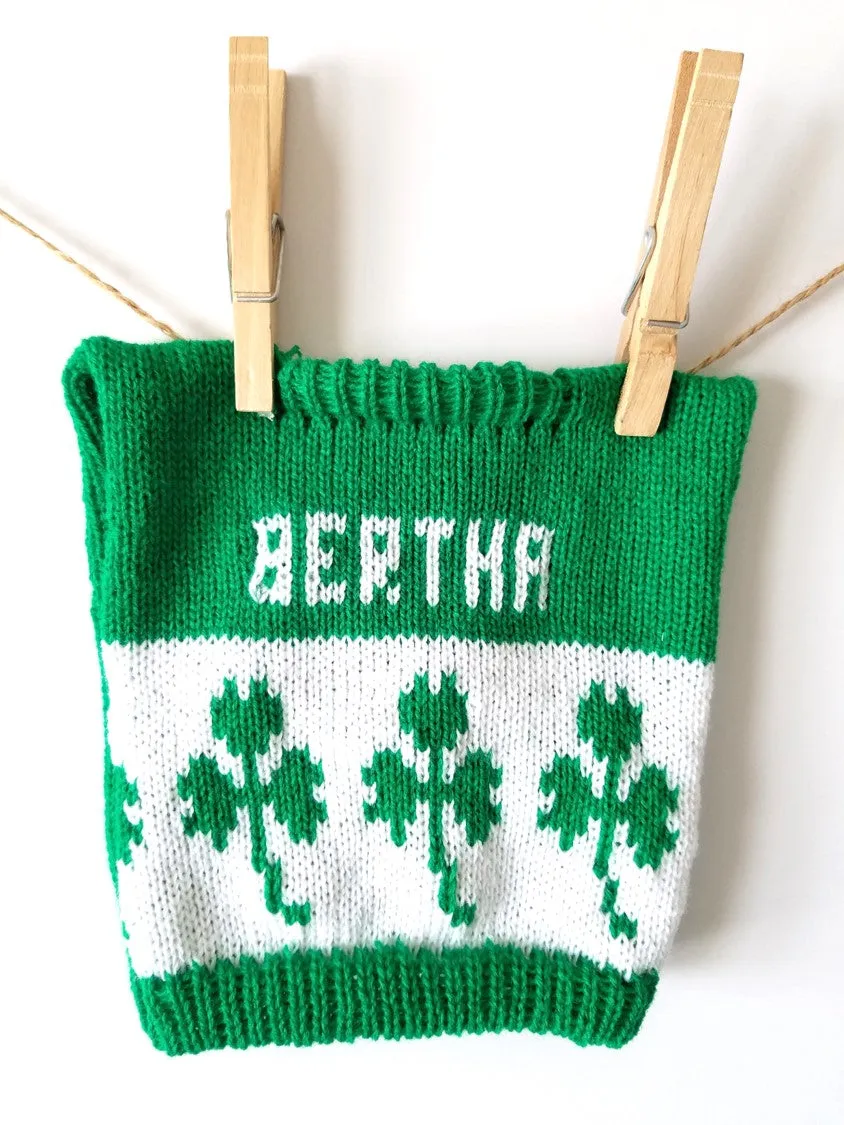 Personalized St. Patrick's Shamrock Irish Dog Sweater