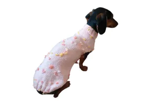 Pink Floral Mini Dachshund Jumper, Dog Coat, Clothes Dog Sweater