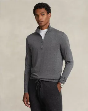 Polo Ralph Lauren Cotton Regular Fit Quarter Zip Mock Neck Sweater