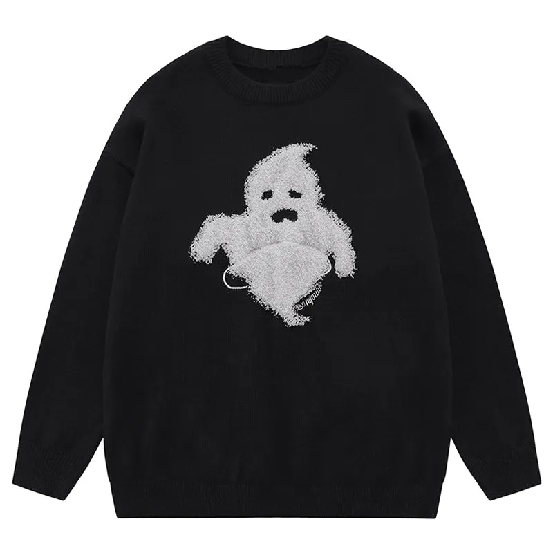 PopFlying Cozy Sweater Cute Ghost