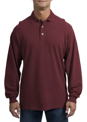 Port Authority - Long Sleeve Pique Knit Sport Shirt. K320