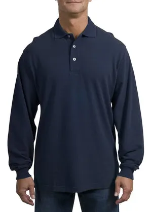 Port Authority - Long Sleeve Pique Knit Sport Shirt. K320