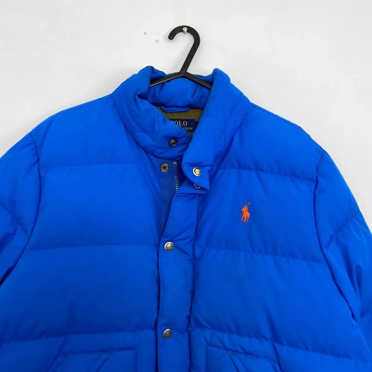 Preowned Polo Ralph Lauren Womens Puffer Jacket Size XL [Fit as L] Blue Down Basic Winter