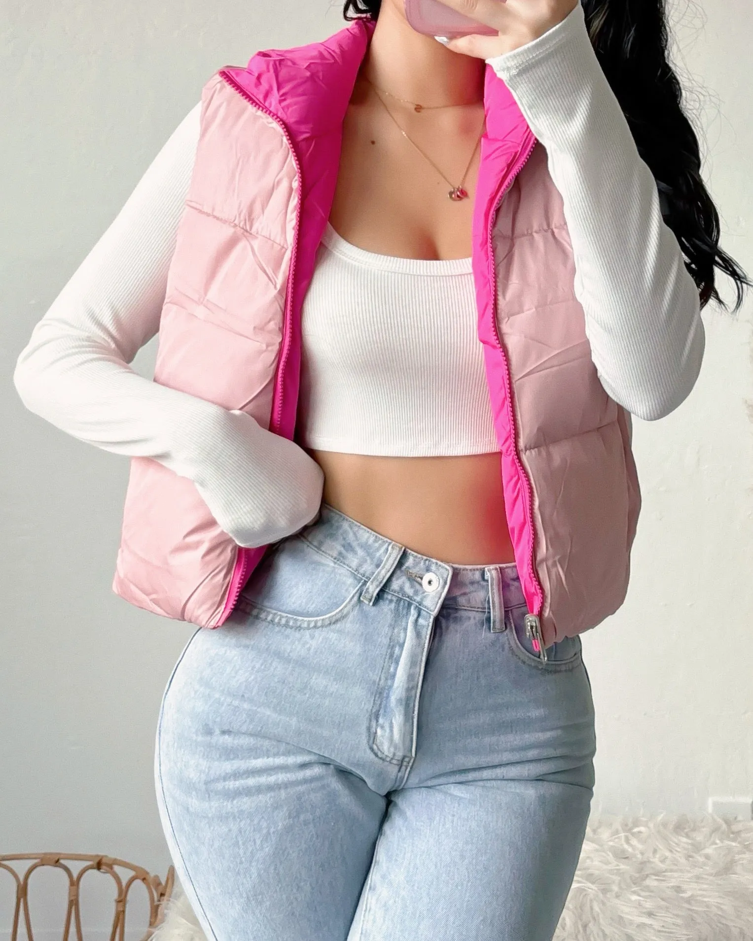 REVERSIBLE!! ALLIE PUFFER VEST JACKET